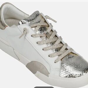 Dolce Vita Zina Gold and White Women's leather Sneakers size 11